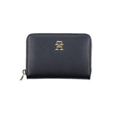 Tommy Hilfiger Sleek Blue Multipurpose Wallet with Zip Closure -   -  Tommy Hilfiger.