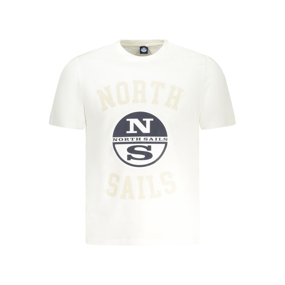 North Sails White Cotton Men TShirt -   -  North Sails.