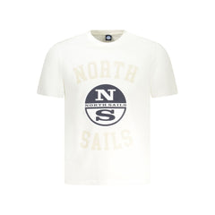 North Sails White Cotton Men TShirt -   -  North Sails.