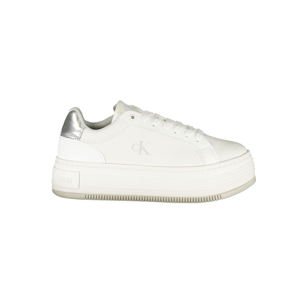 Calvin Klein White Leather Women Sneaker -   -  Calvin Klein.