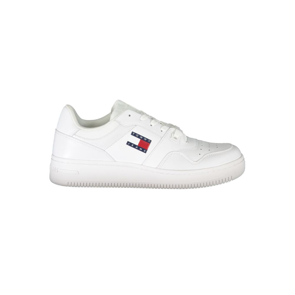 Tommy Hilfiger White Leather Men Sneaker -   -  Tommy Hilfiger.