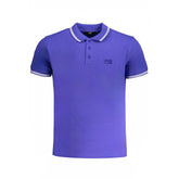 Cavalli Class Blue Cotton Polo Shirt -   -  Cavalli Class.