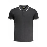 Cavalli Class Black Cotton Polo Shirt -   -  Cavalli Class.