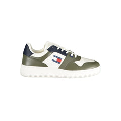Tommy Hilfiger Green Leather Men Sneaker -   -  Tommy Hilfiger.