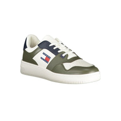 Tommy Hilfiger Green Leather Men Sneaker -   -  Tommy Hilfiger.