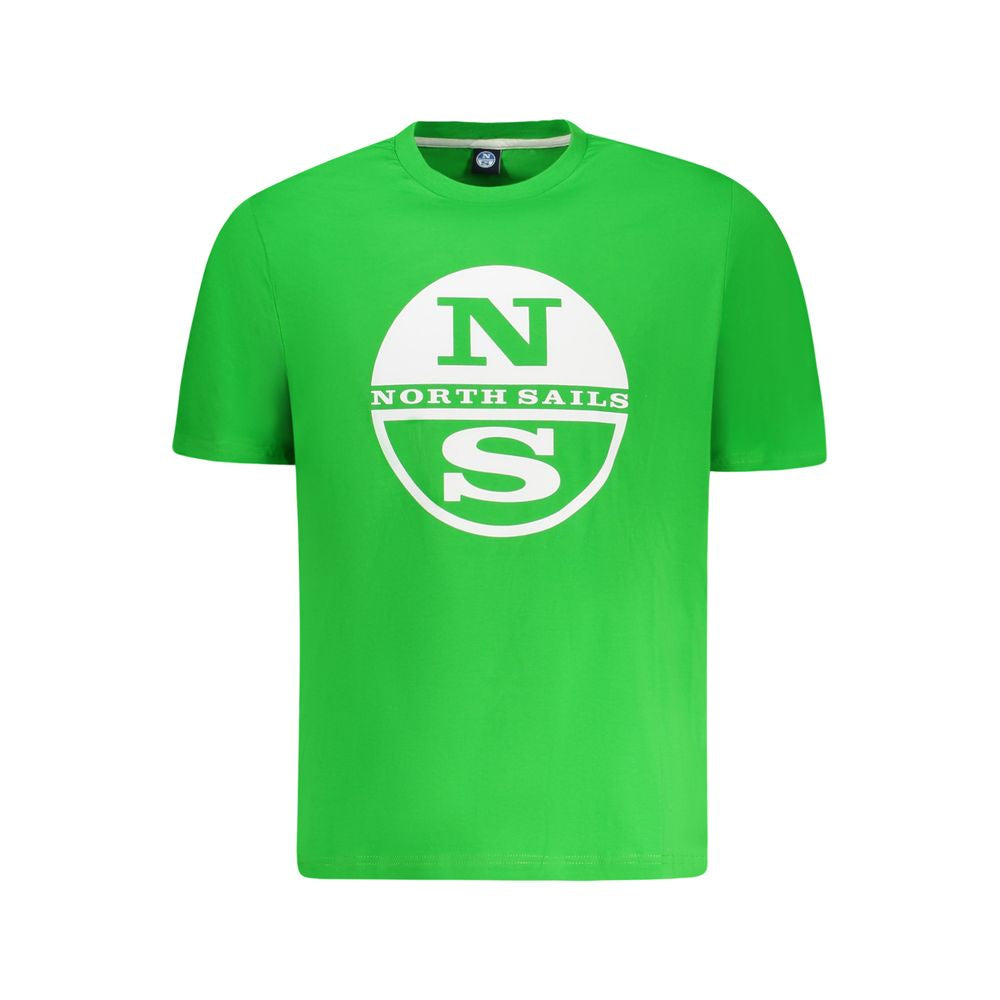 North Sails Green Cotton Men T-Shirt -   -  North Sails.