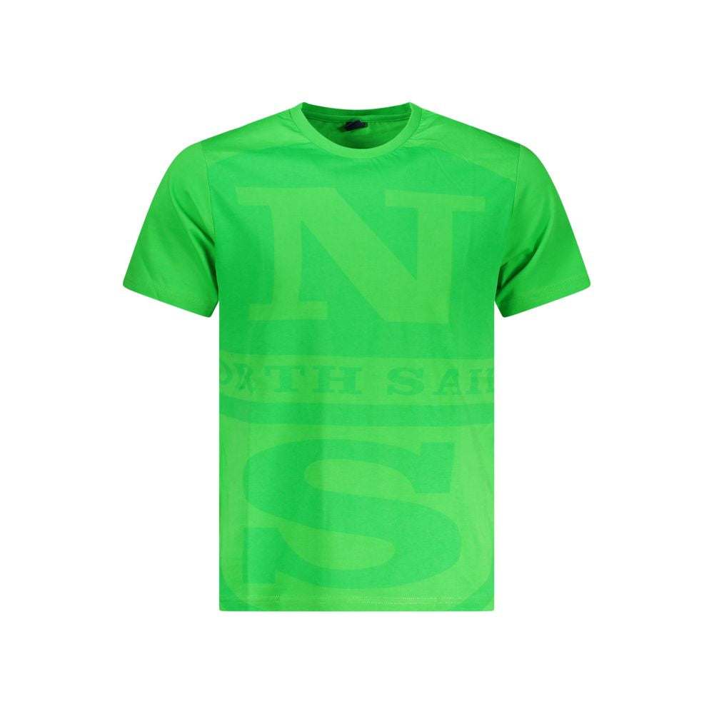 North Sails Green Cotton Men T-Shirt -   -  North Sails.