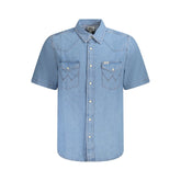 Wrangler Light Blue Cotton Men Shirt -   -  Wrangler.
