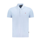 Napapijri Light Blue Cotton Men Polo Shirt -   -  Napapijri.