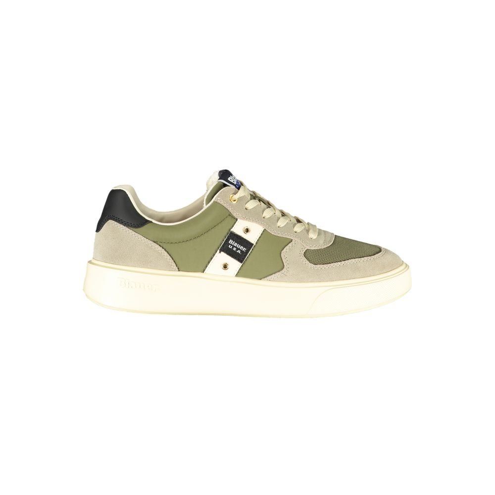 Blauer Green Leather Men Sneaker -   -  Blauer.