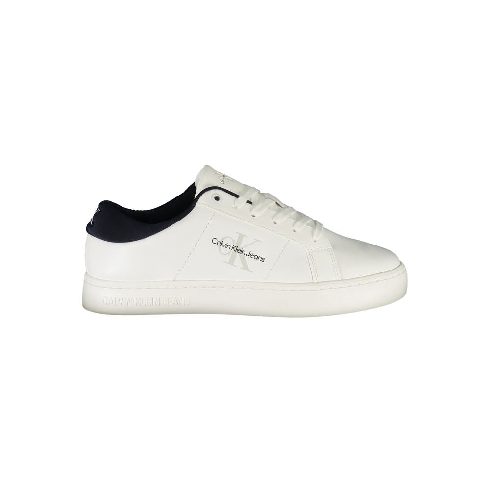 Calvin Klein White Leather Men Sneaker -   -  Calvin Klein.