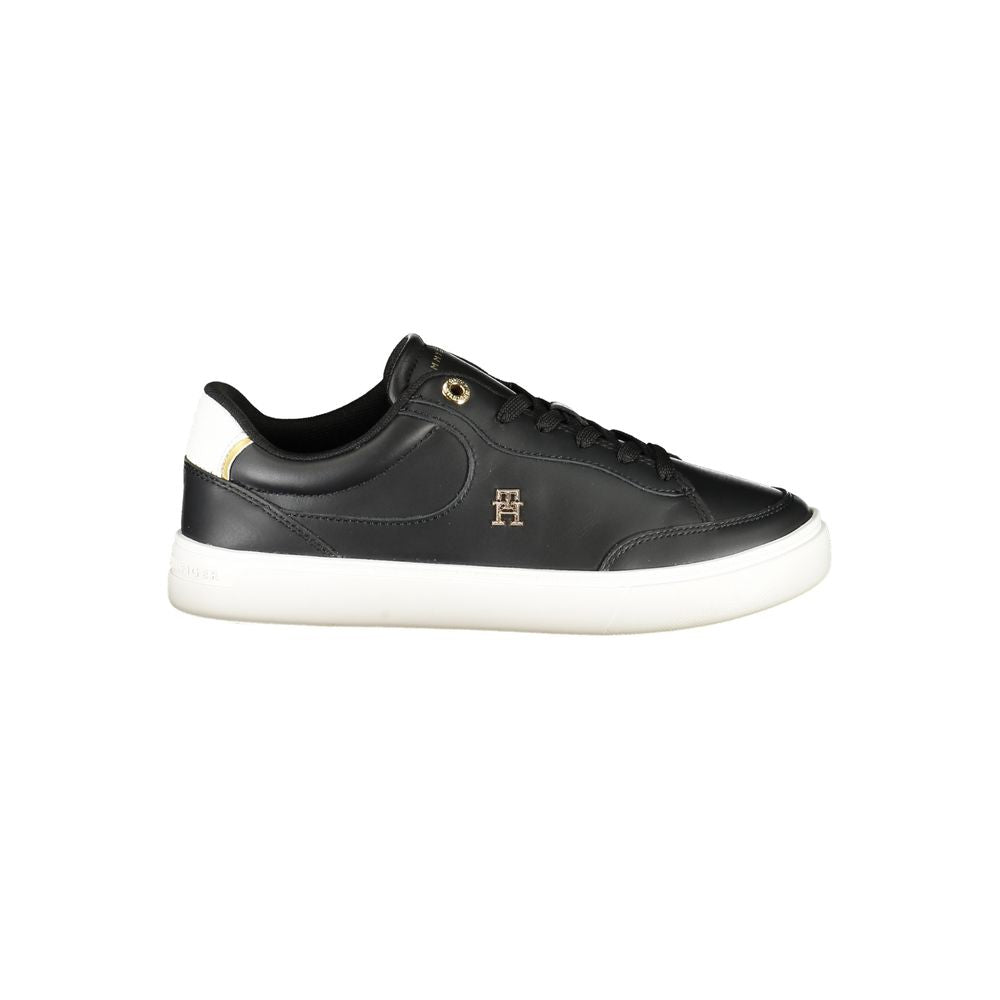 Tommy Hilfiger Black Leather Women Sneaker -   -  Tommy Hilfiger.