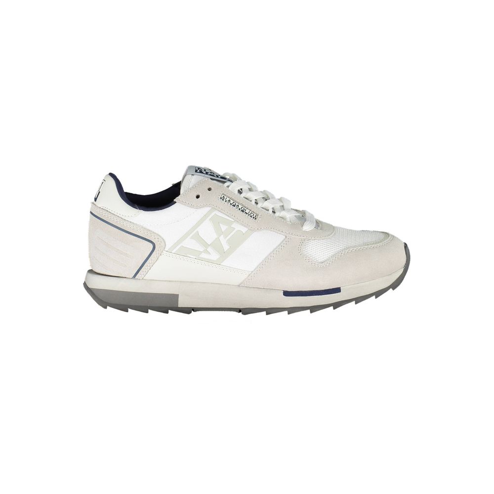 Napapijri White Leather Men Sneaker -   -  Napapijri.
