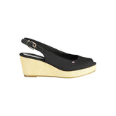 Tommy Hilfiger Black Leather Women Sandal -   -  Tommy Hilfiger.