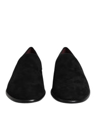 Dolce & Gabbana Black Suede Slip On Loafers Formal Shoes -   -  Dolce & Gabbana.