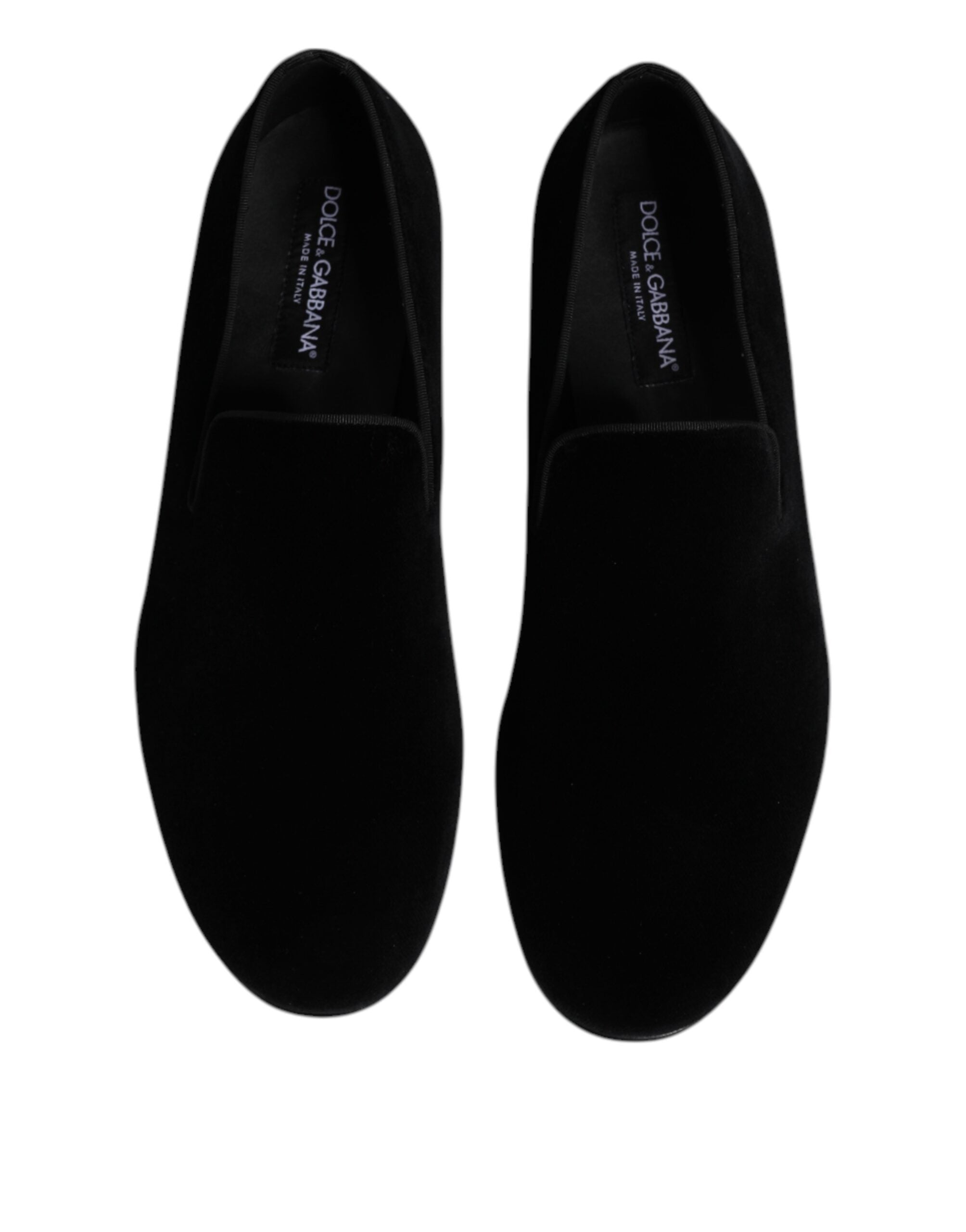 Dolce & Gabbana Black Velvet Slip On Loafers Formal Shoes -   -  Dolce & Gabbana. Dolce & Gabbana Black Velvet Slip On Loafers Formal Shoes -   -  Dolce & Gabbana.