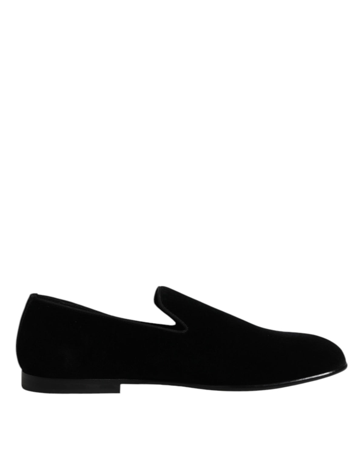 Dolce & Gabbana Black Velvet Slip On Loafers Formal Shoes -   -  Dolce & Gabbana.