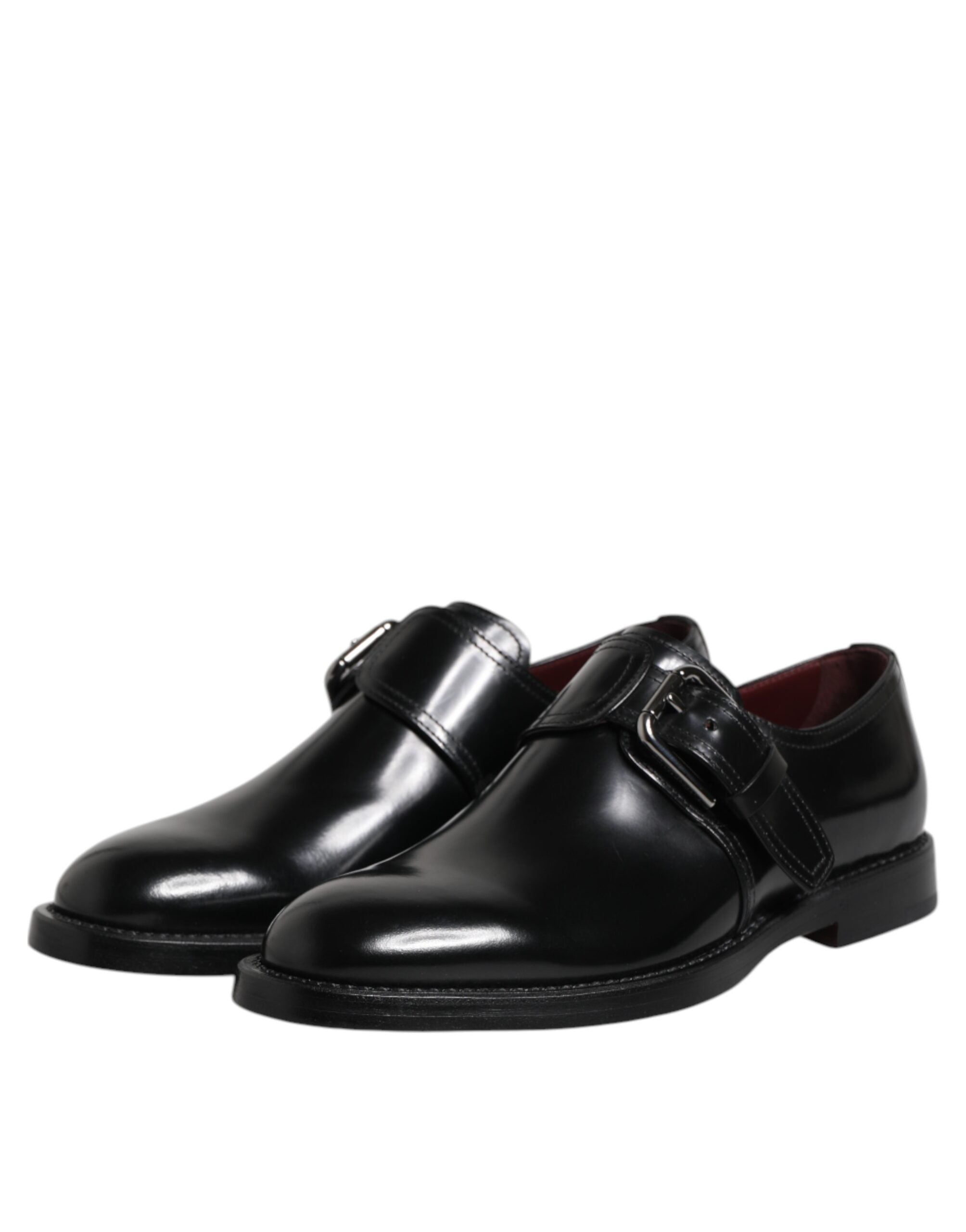 Dolce & Gabbana Black Leather Monk Strap Derby Formal Shoes -   -  Dolce & Gabbana. Dolce & Gabbana Black Leather Monk Strap Derby Formal Shoes -   -  Dolce & Gabbana.