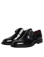 Dolce & Gabbana Black Leather Monk Strap Derby Formal Shoes -   -  Dolce & Gabbana.