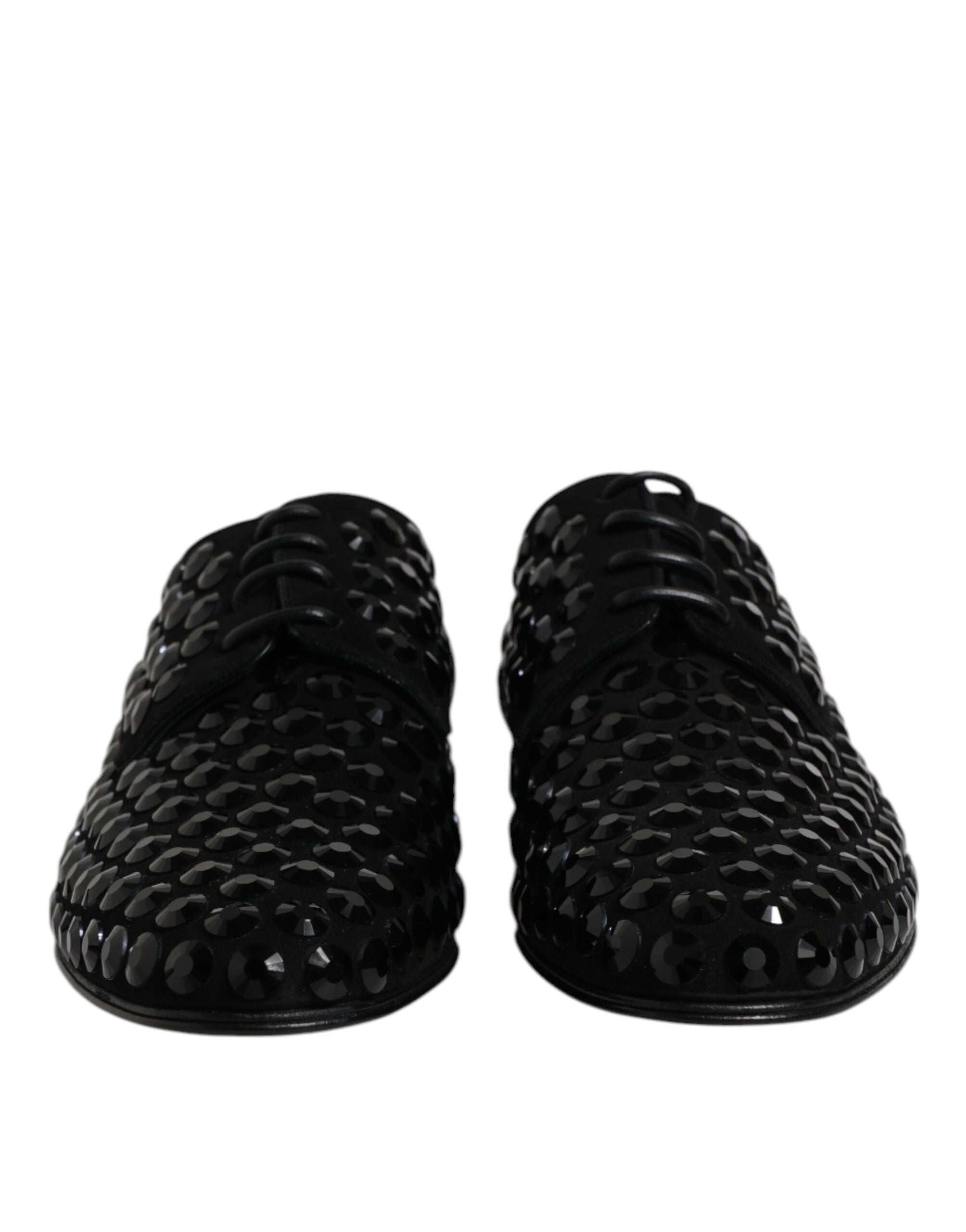 Dolce & Gabbana Black Suede Strass Derby Formal Shoes -   -  Dolce & Gabbana. Dolce & Gabbana Black Suede Strass Derby Formal Shoes -   -  Dolce & Gabbana.