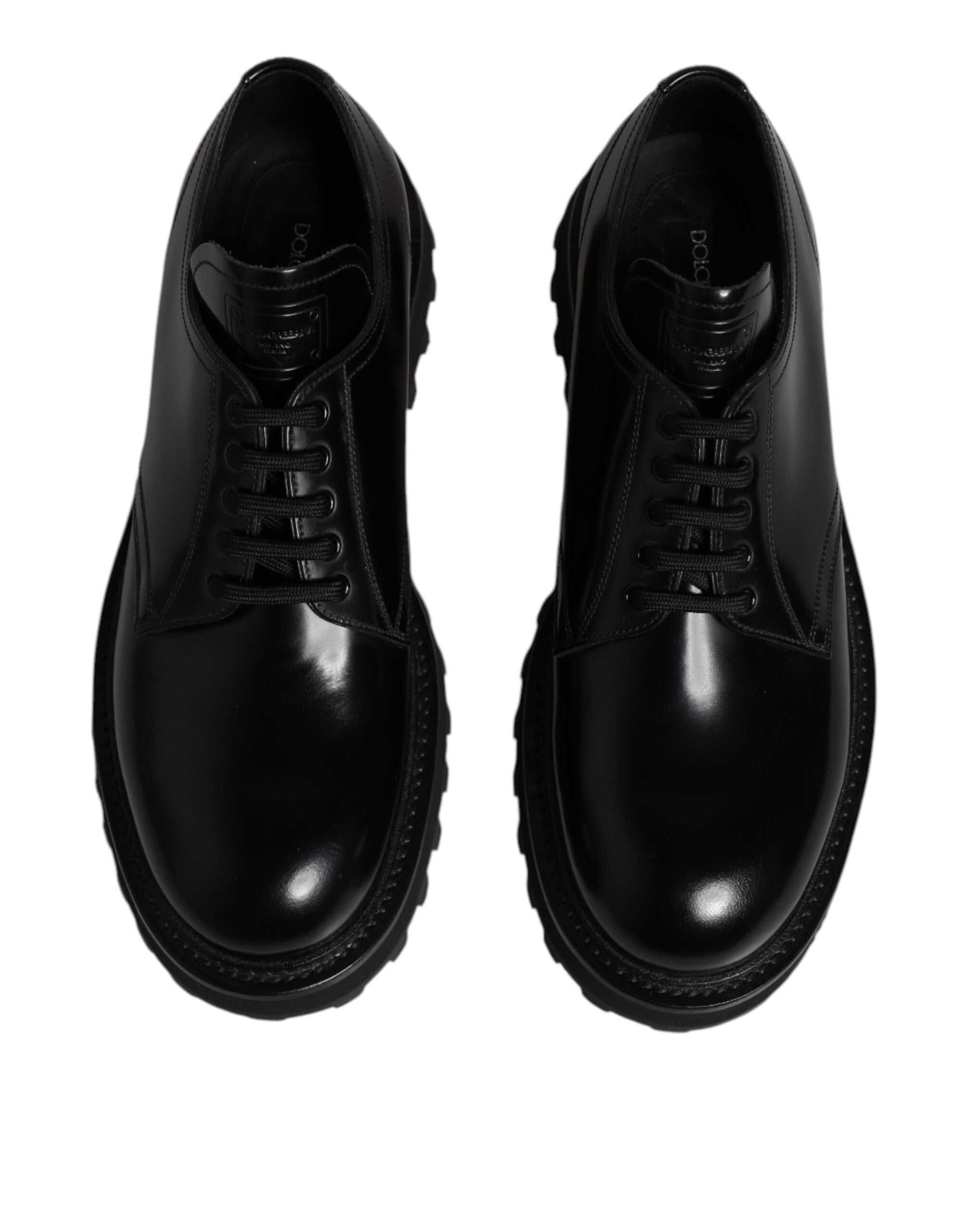 Dolce & Gabbana Black Leather Lace Up Derby Men Dress Shoes -   -  Dolce & Gabbana. Dolce & Gabbana Black Leather Lace Up Derby Men Dress Shoes -   -  Dolce & Gabbana.