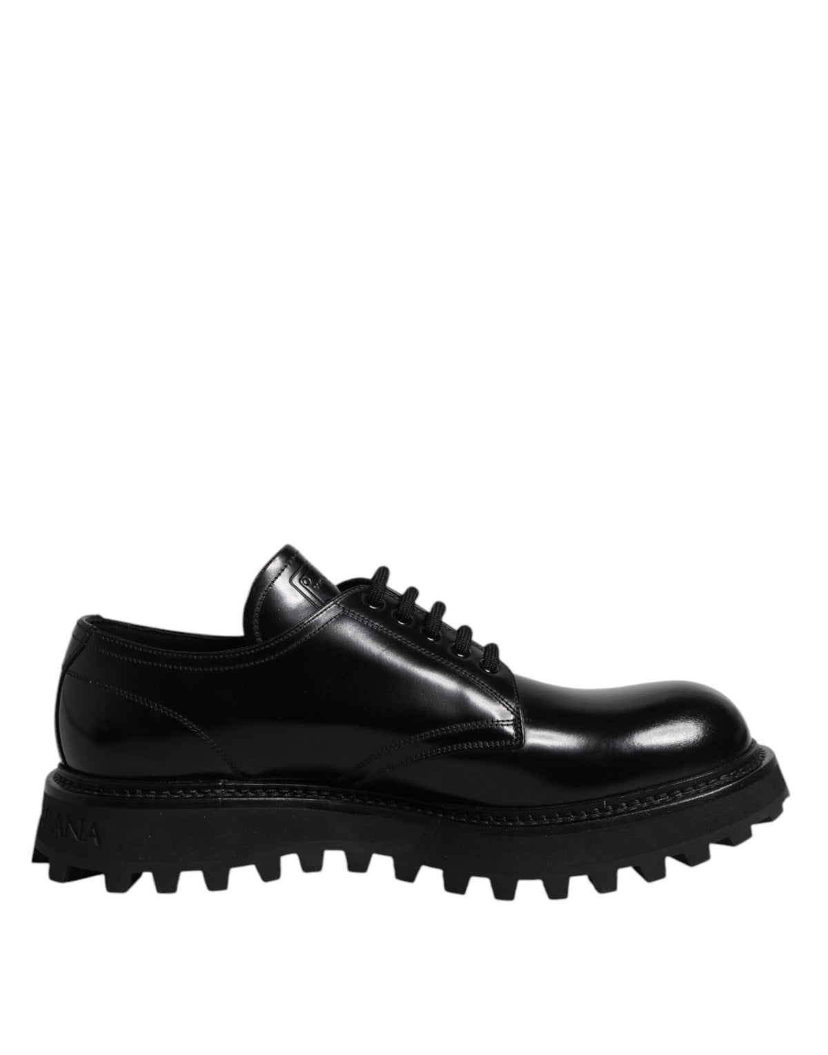 Dolce & Gabbana Black Leather Lace Up Derby Men Dress Shoes -   -  Dolce & Gabbana.