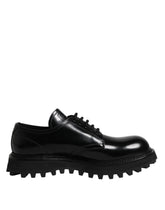 Dolce & Gabbana Black Leather Lace Up Derby Men Dress Shoes -   -  Dolce & Gabbana.