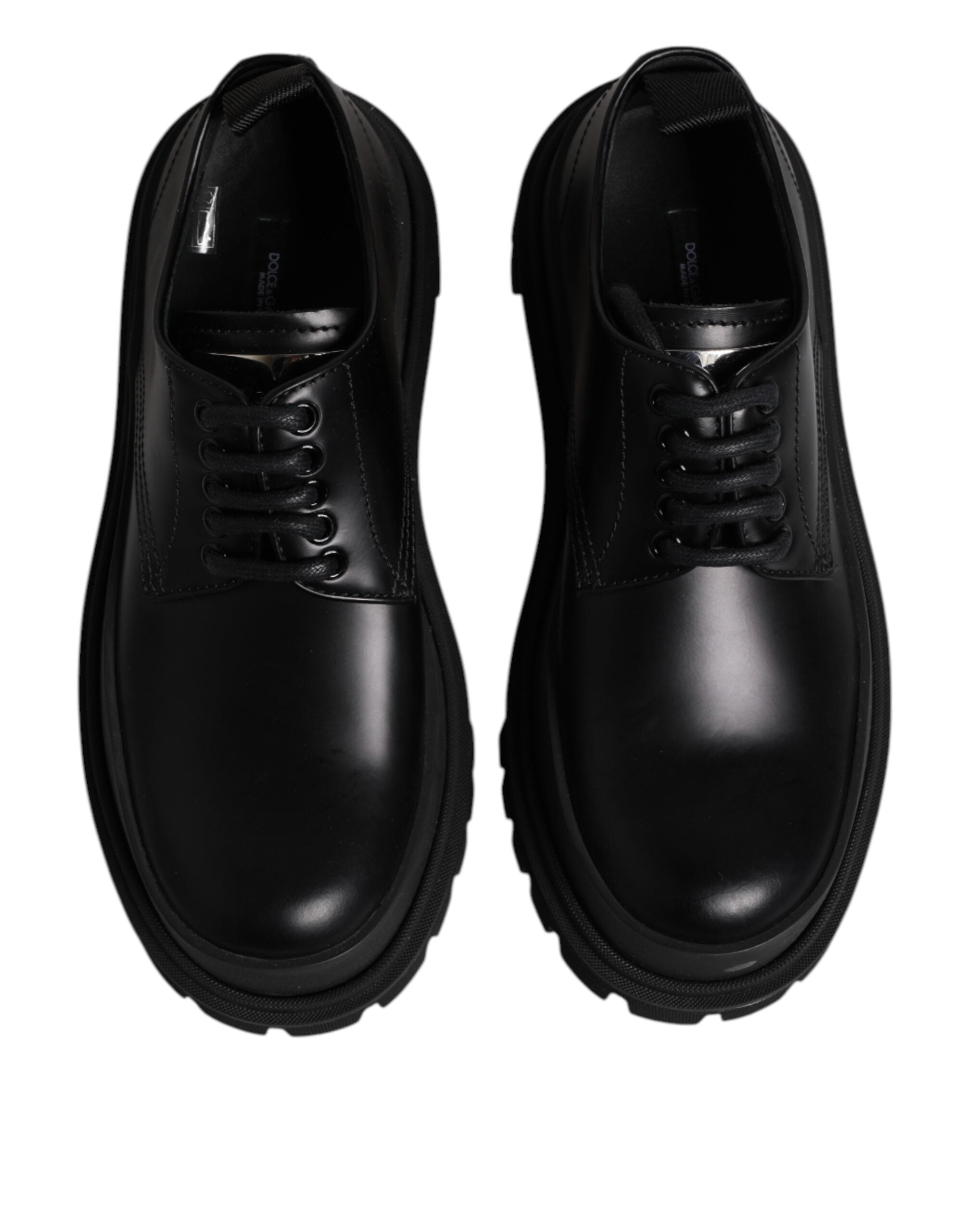 Dolce & Gabbana Black Leather Lace Up Derby Men Dress Shoes -   -  Dolce & Gabbana. Dolce & Gabbana Black Leather Lace Up Derby Men Dress Shoes -   -  Dolce & Gabbana.