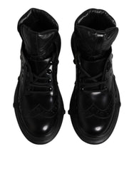 Dolce & Gabbana Black Leather Casual Mens Ankle Boots Shoes -   -  Dolce & Gabbana.