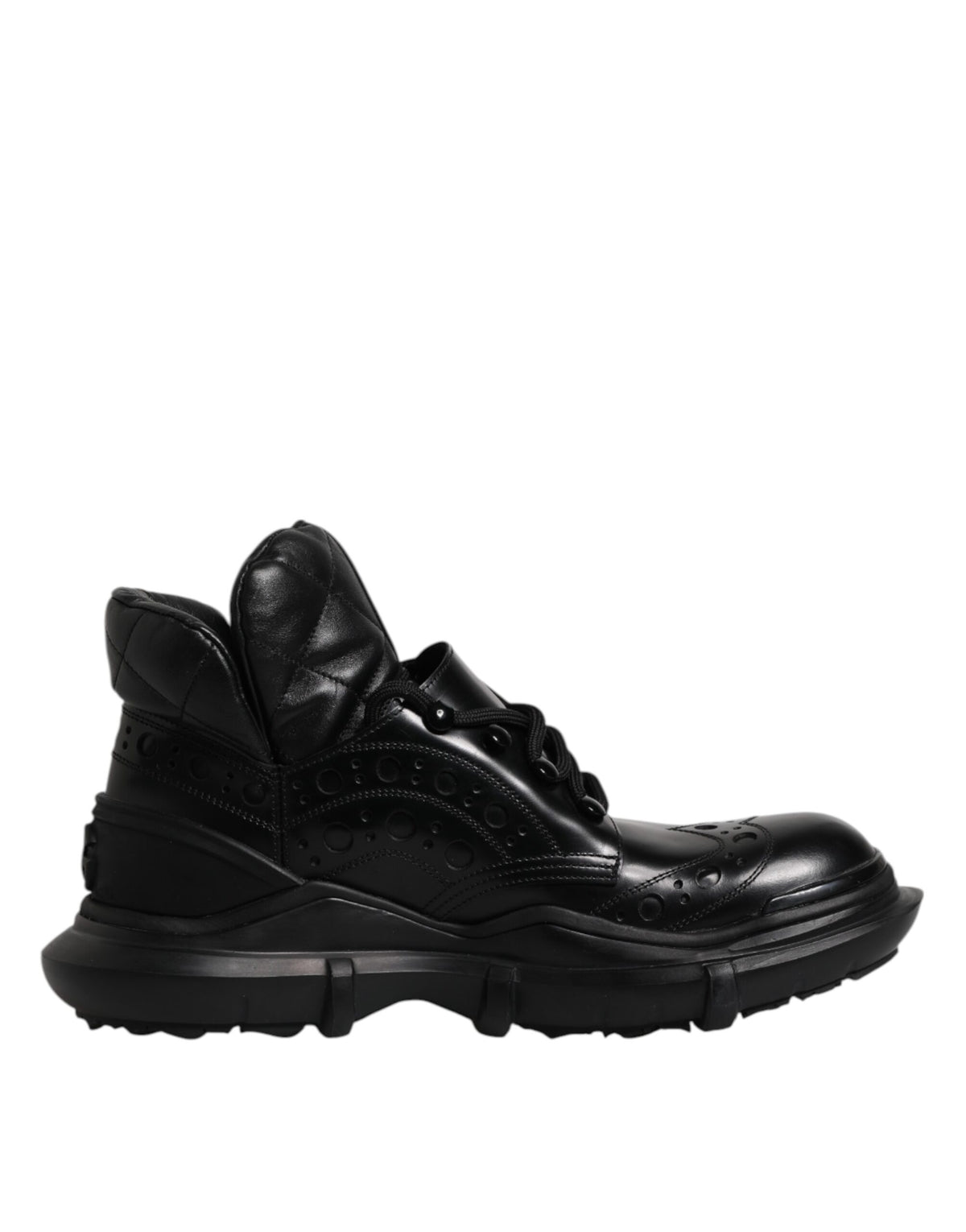 Dolce & Gabbana Black Leather Casual Mens Ankle Boots Shoes -   -  Dolce & Gabbana.