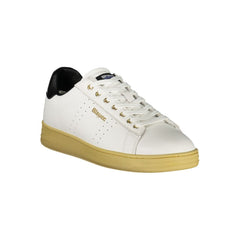 Blauer White Leather Men Sneaker -   -  Blauer.