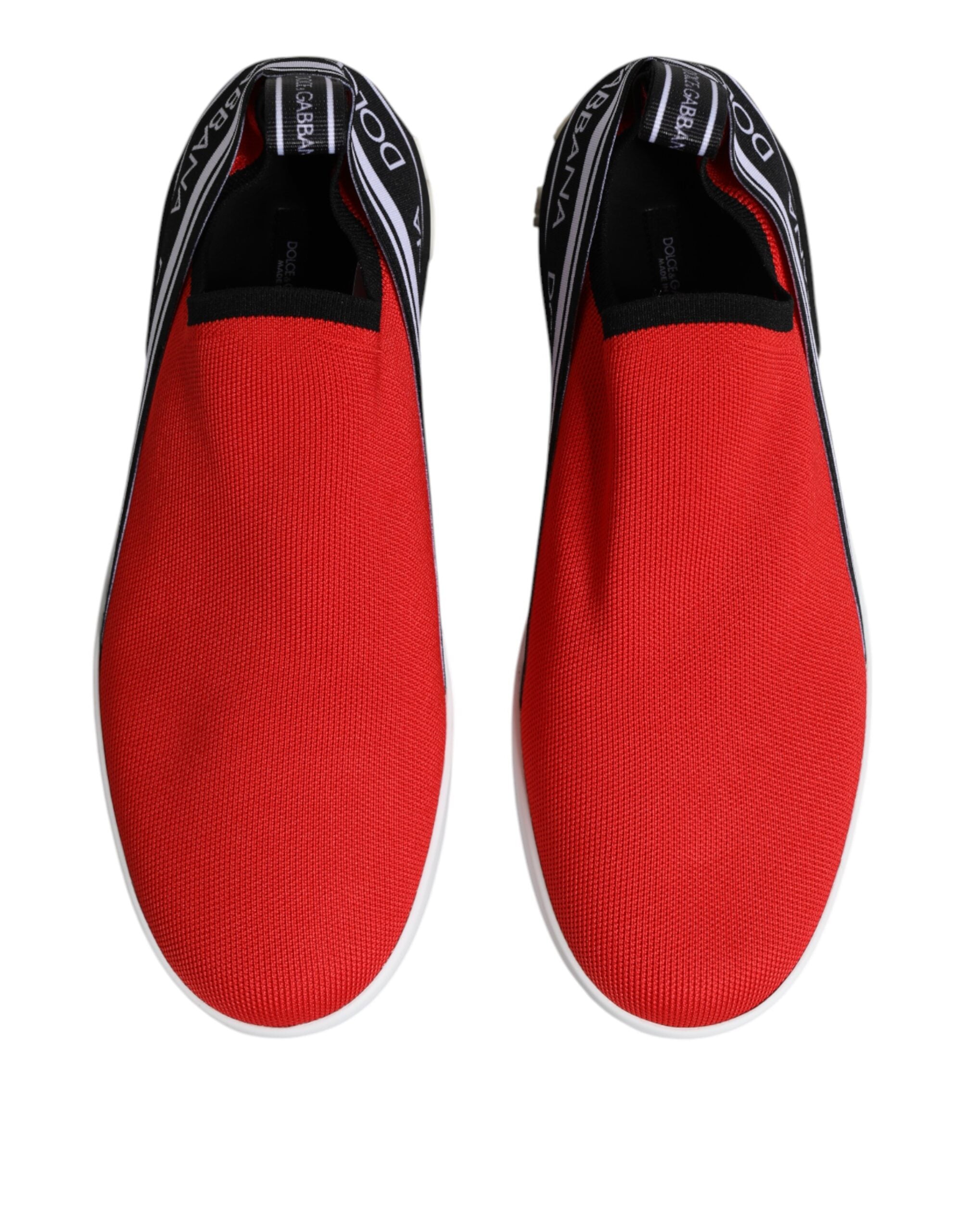 Dolce & Gabbana Red Logo Low Top Slip On Men Sneakers Shoes -   -  Dolce & Gabbana. Dolce & Gabbana Red Logo Low Top Slip On Men Sneakers Shoes -   -  Dolce & Gabbana.