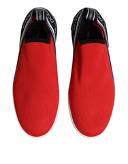 Dolce & Gabbana Red Logo Low Top Slip On Men Sneakers Shoes -   -  Dolce & Gabbana.
