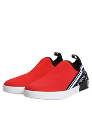 Dolce & Gabbana Red Logo Low Top Slip On Men Sneakers Shoes -   -  Dolce & Gabbana.