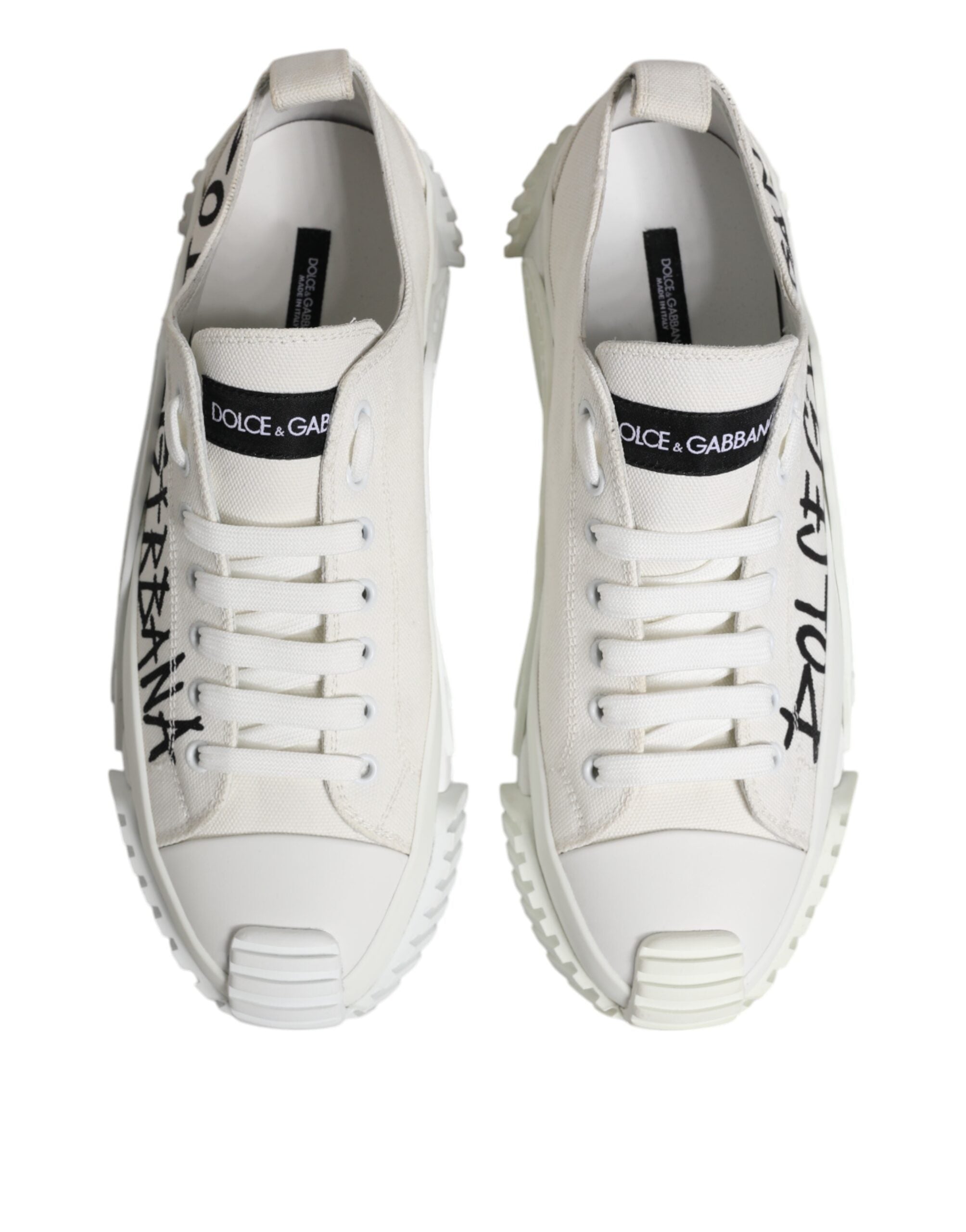 Dolce & Gabbana White Logo Print Lace Up Low Top Sneakers Shoes -   -  Dolce & Gabbana. Dolce & Gabbana White Logo Print Lace Up Low Top Sneakers Shoes -   -  Dolce & Gabbana.
