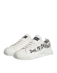 Dolce & Gabbana White Logo Print Lace Up Low Top Sneakers Shoes -   -  Dolce & Gabbana.
