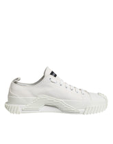 Dolce & Gabbana White Logo Print Lace Up Low Top Sneakers Shoes -   -  Dolce & Gabbana.