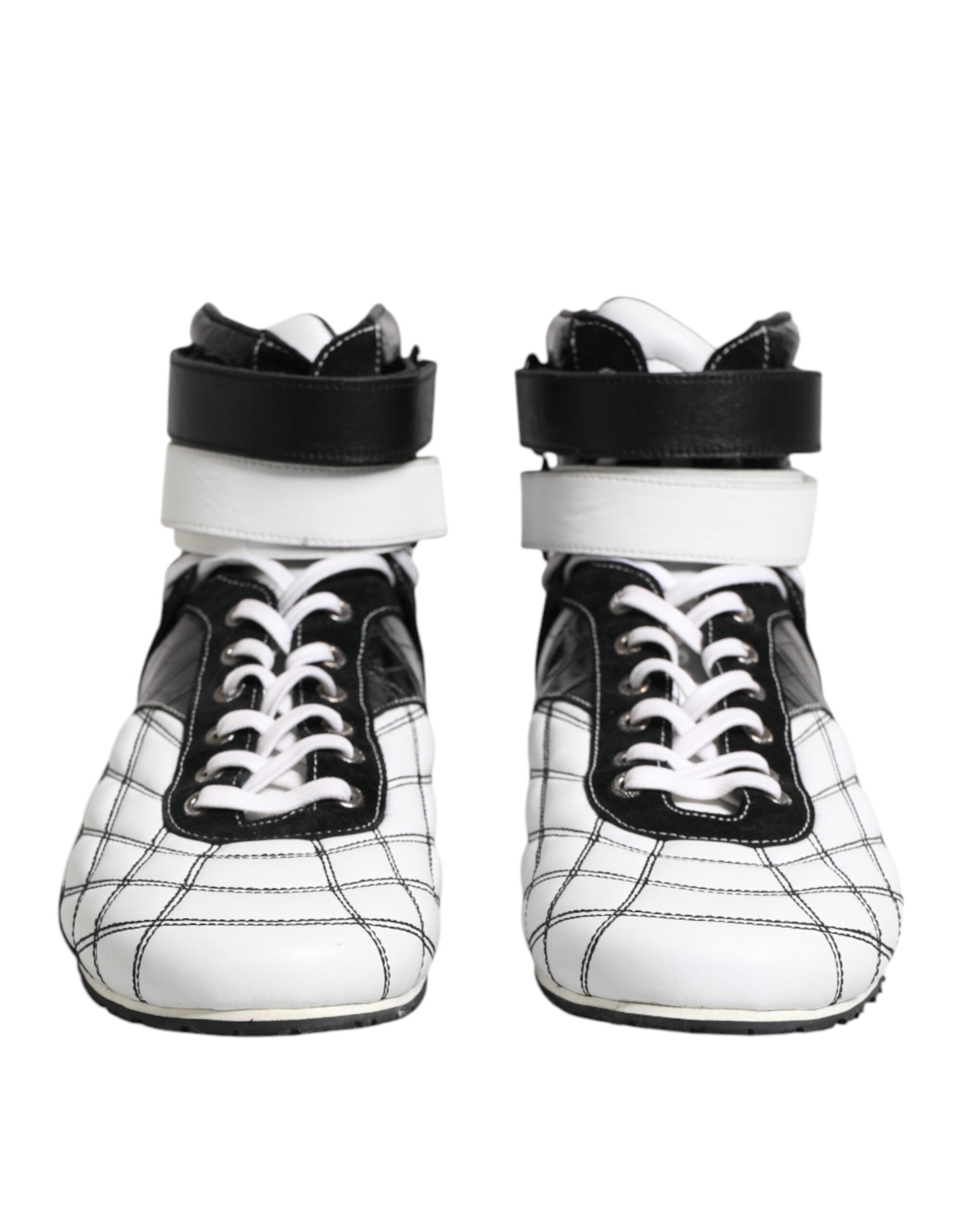 Dolce & Gabbana Black White Leather High Top Sneakers Shoes -   -  Dolce & Gabbana. Dolce & Gabbana Black White Leather High Top Sneakers Shoes -   -  Dolce & Gabbana.