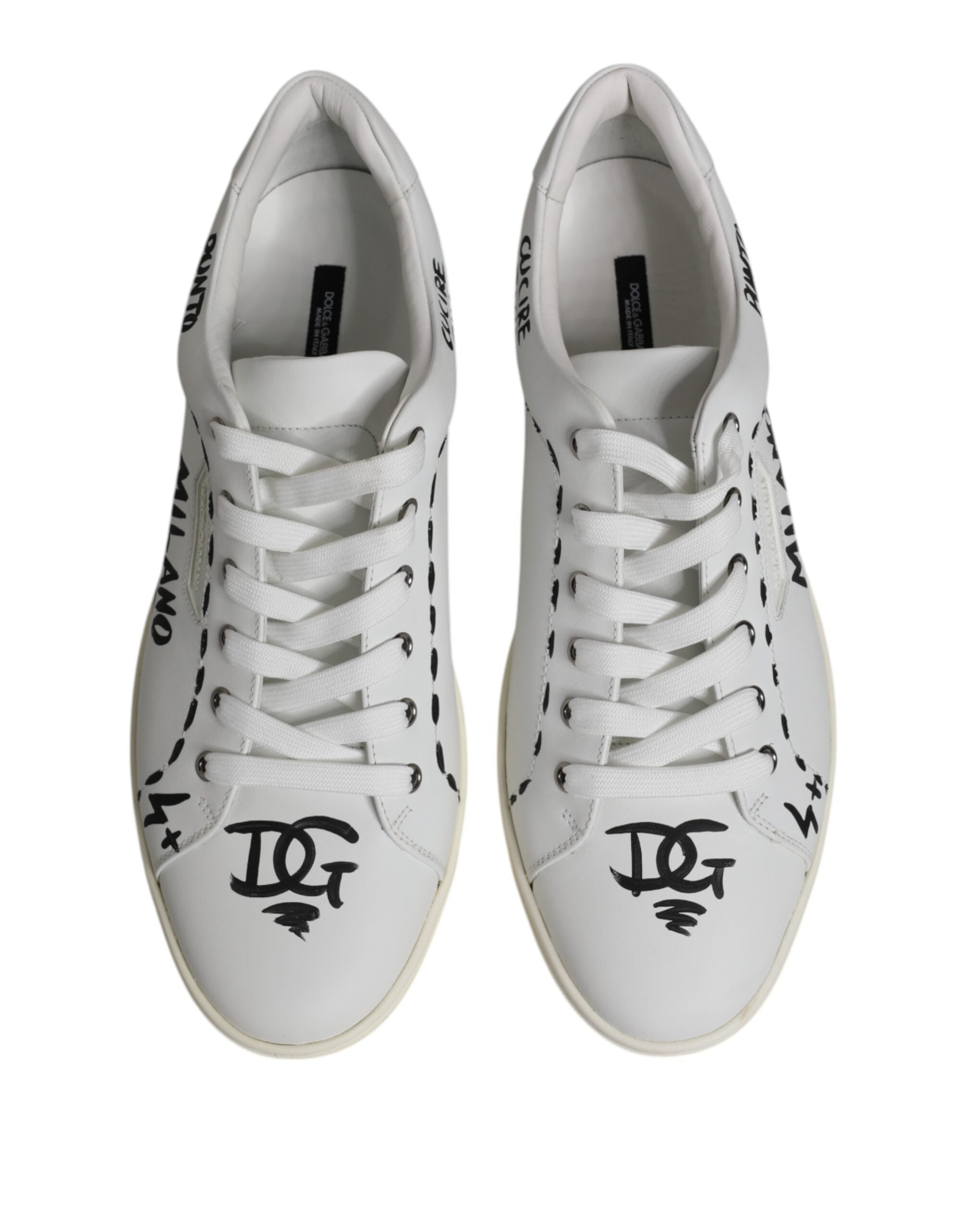 Dolce & Gabbana White London Calf Leather Men Sneakers Shoes -   -  Dolce & Gabbana. Dolce & Gabbana White London Calf Leather Men Sneakers Shoes -   -  Dolce & Gabbana.