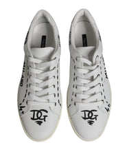 Dolce & Gabbana White London Calf Leather Men Sneakers Shoes -   -  Dolce & Gabbana.