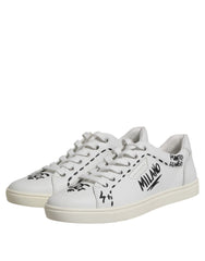 Dolce & Gabbana White London Calf Leather Men Sneakers Shoes -   -  Dolce & Gabbana.