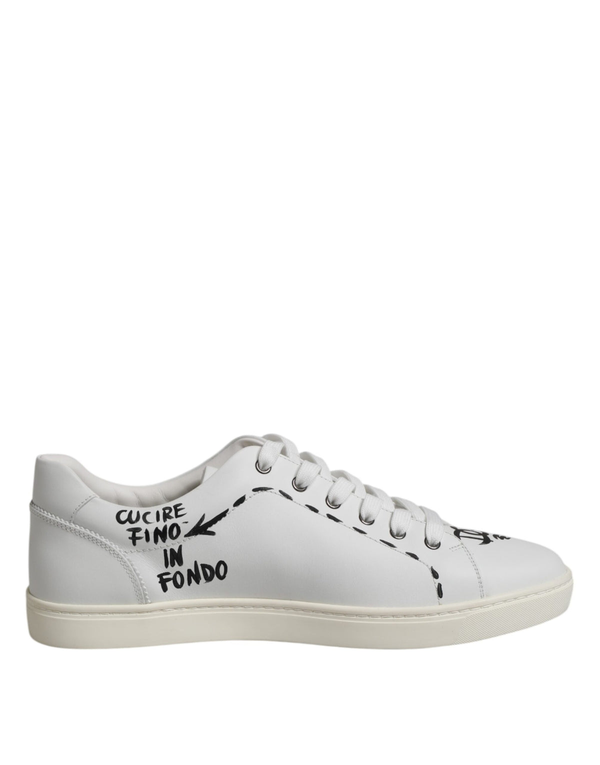Dolce & Gabbana White London Calf Leather Men Sneakers Shoes -   -  Dolce & Gabbana.
