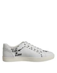Dolce & Gabbana White London Calf Leather Men Sneakers Shoes -   -  Dolce & Gabbana.