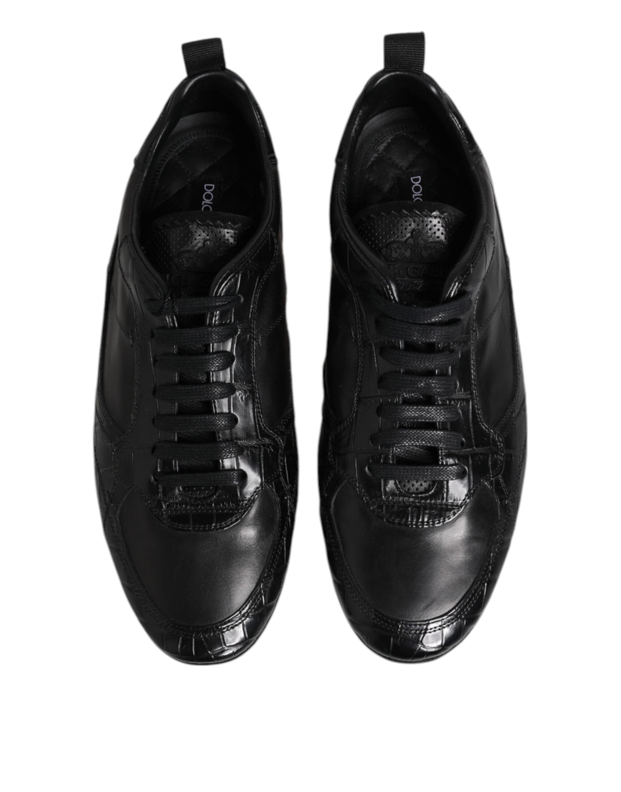 Dolce & Gabbana Black Exotic Leather Low Top Sneakers Shoes -   -  Dolce & Gabbana. Dolce & Gabbana Black Exotic Leather Low Top Sneakers Shoes -   -  Dolce & Gabbana.