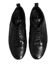 Dolce & Gabbana Black Exotic Leather Low Top Sneakers Shoes -   -  Dolce & Gabbana.