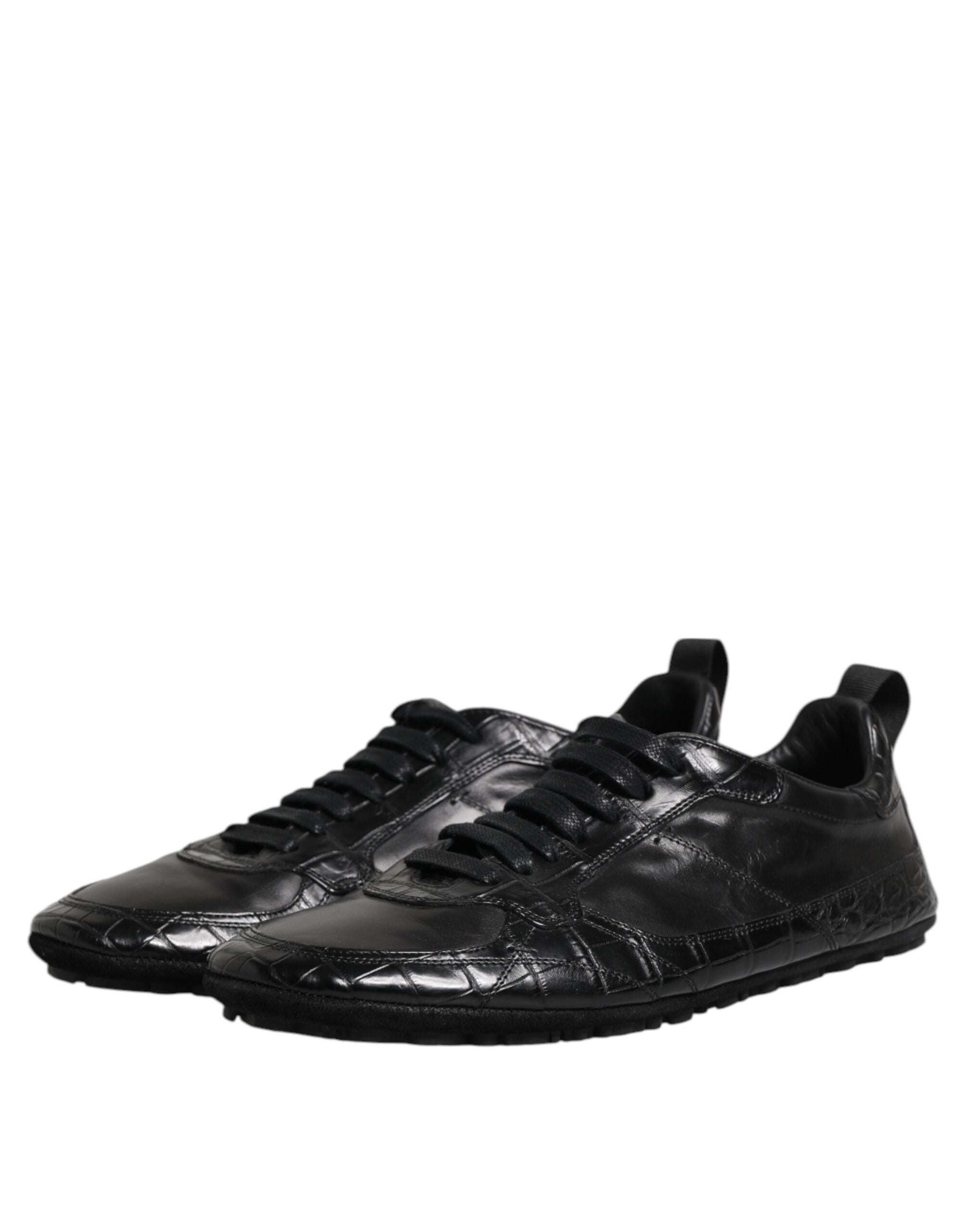 Dolce & Gabbana Black Exotic Leather Low Top Sneakers Shoes -   -  Dolce & Gabbana. Dolce & Gabbana Black Exotic Leather Low Top Sneakers Shoes -   -  Dolce & Gabbana.