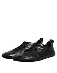 Dolce & Gabbana Black Exotic Leather Low Top Sneakers Shoes -   -  Dolce & Gabbana.
