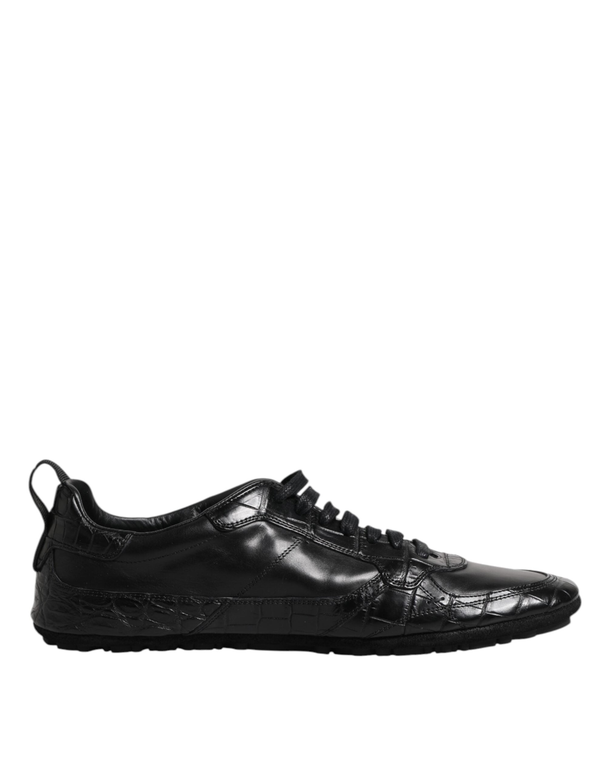 Dolce & Gabbana Black Exotic Leather Low Top Sneakers Shoes -   -  Dolce & Gabbana. Dolce & Gabbana Black Exotic Leather Low Top Sneakers Shoes -   -  Dolce & Gabbana.