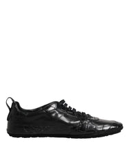 Dolce & Gabbana Black Exotic Leather Low Top Sneakers Shoes -   -  Dolce & Gabbana.