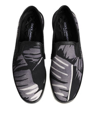 Dolce & Gabbana Black Tropical Slip On Men Sneakers Shoes -   -  Dolce & Gabbana.